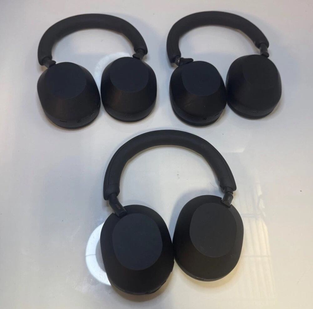 Lot of 3 Sony WH-1000XM5 Headphones - For Parts or Repair READ Broken Hinges